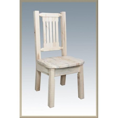 MONTANA WOODWORKS Montana Woodworks MWHCKSCN Homestead Collection Side Chair; Dining or Desk Ready to Finish Standard Wooden Seat MWHCKSCN